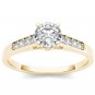 14K Yellow Gold 0.50 Ct Round Cut Diamond Clssic Solitaire Engagement Ring HI I2