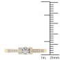 Natural 10k Yellow Gold 0.24 Ct Round Cut Diamond Classic Engagement Ring Size 7