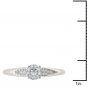 10k White Gold 0.15 Ct Natural Round Diamond Cluster Wedding Engagement Ring