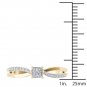 10k Yellow Gold Princess Cut 0.24 Ct Diamond Split-Shank Classic Engagement Ring