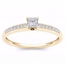 10k Yellow Gold 0.25 Princess Cut Diamond Classic Engagement Wedding Ring HI I2 10k Yellow Gold 0.25 Princess Cut Diamond Classic Engagement Wedding Ring HI I2