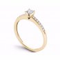 10k Yellow Gold 0.25 Princess Cut Diamond Classic Engagement Wedding Ring HI I2