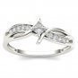 Solid 10k White Gold 0.24 Ct Rount Cut Diamond Classic Fashion Engagement Ring