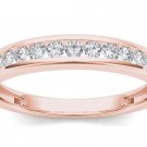 14k Rose Gold 0.25 Ct Diamond Wedding Rngagement Anniversary Band HI I2 Size 7