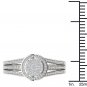 Natural 10k White Gold 0.33 Ct Round Cut Diamond Cluster Engagement Ring HI I2