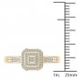 10k Yellow Gold 0.15 Ct Round Cut Diamond Halo Vintage Style Engagement Ring