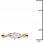 10k Yellow Gold 0.25 Ct Diamond Flower Shape Fashion Engagement Ring HI I2 Size