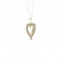 10k Yellow Gold 0.5ct TDW Diamond Heart Necklace (I-J, I2)