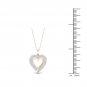 10k Yellow Gold 0.5ct TDW Diamond Heart Necklace (I-J, I2)