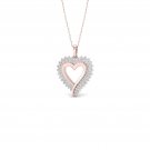 10k Rose Gold 0.5ct TDW Diamond Heart Necklace (I-J, I2)