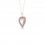 10k Rose Gold 0.5ct TDW Diamond Heart Necklace (I-J, I2)