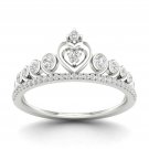 10k White Gold 0.25 Ct TDW Diamond Crown Fashion Ring (I-J, I2) 10k White Gold 0.25 Ct TDW Diamond Crown Fashion Ring (I-J, I2)