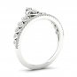 10k White Gold 0.25 Ct TDW Diamond Crown Fashion Ring (I-J, I2)