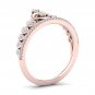 10k Rose Gold 0.25 Ct TDW Diamond Crown Fashion Ring (I-J, I2)