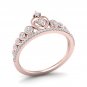 10k Rose Gold 0.25 Ct TDW Diamond Crown Fashion Ring (I-J, I2)