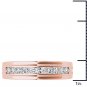 10k Rose Gold 0.50 Ct Natural Round Cut Diamond Men's Wedding Band Ring HI
