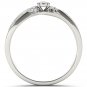 Genuine 10k White Gold 0.15 Ct Round Diamond Three Stone Engagement Ring HI I2
