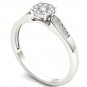 10k Solid White Gold 0.25 Ct Round Cut Diamond Engagement & Wedding Ring HI I2