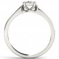 10k Solid White Gold 0.25 Ct Round Cut Diamond Engagement & Wedding Ring HI I2