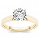 1.00 Ct 14K Yellow Gold Round Cut Natural Diamond Solitaire Engagement Ring