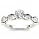 14k White Gold 1.00 Ct Round Cut Diamond Vintage Solitaire Engaement Ring HI I2 14k White Gold 1.00 Ct Round Cut Diamond Vintage Solitaire Engaement Ring HI I2