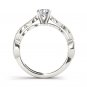 14k White Gold 1.00 Ct Round Cut Diamond Vintage Solitaire Engaement Ring HI I2