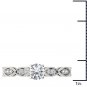 14k White Gold 1.00 Ct Round Cut Diamond Vintage Solitaire Engaement Ring HI I2