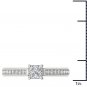 14k White Gold 1.50 Ct Princess Cut Diamond Classic Solitaire Engagement Ring