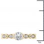 14k Yellow Gold 1.00Ct Round Cut Diamond Vintage Solitaire Engagement Ring HI I2
