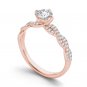 14K Rose Gold 1.20 Ct Round Cut Diamond Classic Solitaire Engagement Ring HI I2