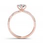 14K Rose Gold 1.20 Ct Round Cut Diamond Classic Solitaire Engagement Ring HI I2