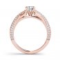 Real 14k Rose Gold 1.00 Ct Round Cut Diamond Classic Solitaire Engagement Ring