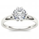 1.00 Ct 14K White Gold Round Cut Natural Diamond Solitaire Engagement Ring HI 1.00 Ct 14K White Gold Round Cut Natural Diamond Solitaire Engagement Ring HI