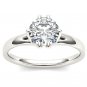 1.00 Ct 14K White Gold Round Cut Natural Diamond Solitaire Engagement Ring HI