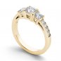 14K Yellow Gold 2.00 Ct Princess Cut Diamond Three Stone Engagement Ring