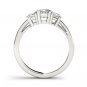14K White Gold 2.00 Ct Princess Cut Diamond Three Stone Engagement Ring
