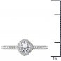 Solid 14K White Gold 1 Ct Natural Round Cut Diamond Halo Engagement Ring HI I2
