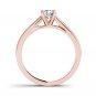 14K Rose Gold 1 Ct  Round Cut Diamond Classic Solitaire Engagement Ring HI I2