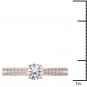 14K Rose Gold 1 Ct  Round Cut Diamond Classic Solitaire Engagement Ring HI I2