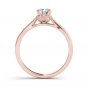 Genuine 14K Rose Gold 0.75 Ct Natural Round Cut Diamond Classic Engagement Ring