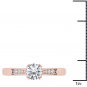Genuine 14K Rose Gold 0.75 Ct Natural Round Cut Diamond Classic Engagement Ring