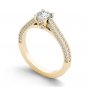 Real 14k Yellow Gold 1.25 Ct Round Cut Diamond Classic Solitaire Engagement Ring