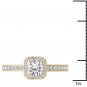 14K Yellow Gold 1.00 Ct Natural Round Cut Diamond Vintage Halo Engagement Ring