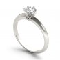 14k White Gold 0.90 Ct Round Cut Diamond Six Prong Solitaire Engagement Ring