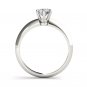 14k White Gold 0.90 Ct Round Cut Diamond Six Prong Solitaire Engagement Ring