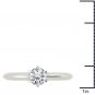 14k White Gold 0.90 Ct Round Cut Diamond Six Prong Solitaire Engagement Ring