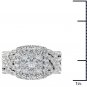Genuine 14K White Gold 2.00Ct Brillant Round Cut Diamond Cluster Engagement Ring