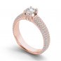 14k Rose Gold 1.50 Ct Round Cut Diamond Classic Solitaire Engagement Ring HI