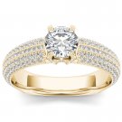 14k Yellow Gold 1.50 Ct Round Cut Diamond Classic Solitaire Engagement Ring HI 14k Yellow Gold 1.50 Ct Round Cut Diamond Classic Solitaire Engagement Ring HI