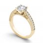 14K Yellow Gold 1.25 Ct Round Cut Diamond Vintage Solitaire Engagement Ring HI